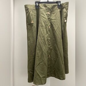 SHEIN Olive Green Casual Skirt